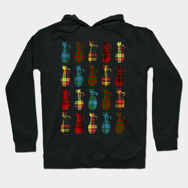 Tartan Cats Hoodie by 1cutepooch